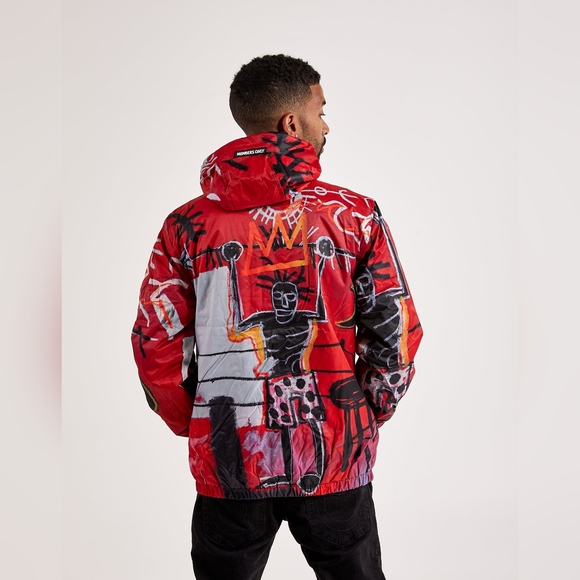 MEMBERS ONLY x JEAN-MICHEL BASQUIAT | Full-Zip | Hooded | Windbreaker Jacket - Picture 2 of 3